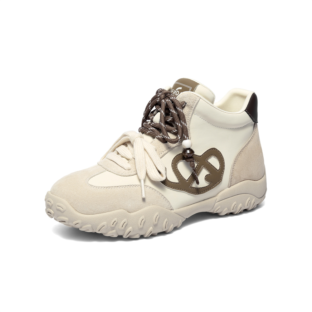 森达高帮鞋女2025冬季新款商场同款户外德训休闲鞋XTW01DD5