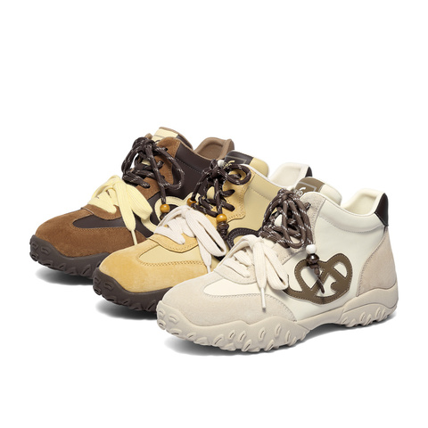 森达高帮鞋女2025冬季新款商场同款户外德训休闲鞋XTW01DD5