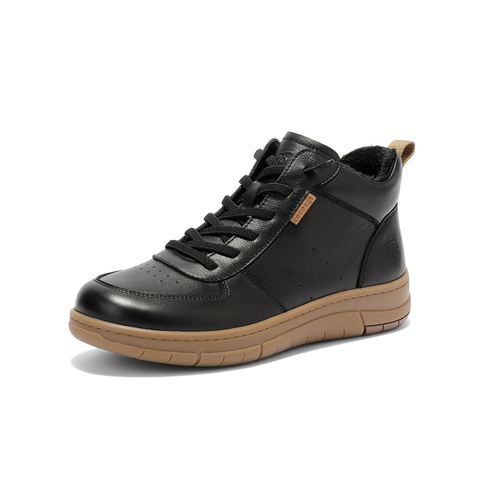 森达休闲靴女2025冬新商场同款潮流户外厚底皮短靴4BK46DD5