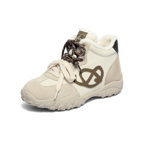 森达高帮鞋女2025冬季新款商场同款户外德训休闲鞋XTW01DD5