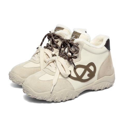 森达高帮鞋女2025冬季新款商场同款户外德训休闲鞋XTW01DD5