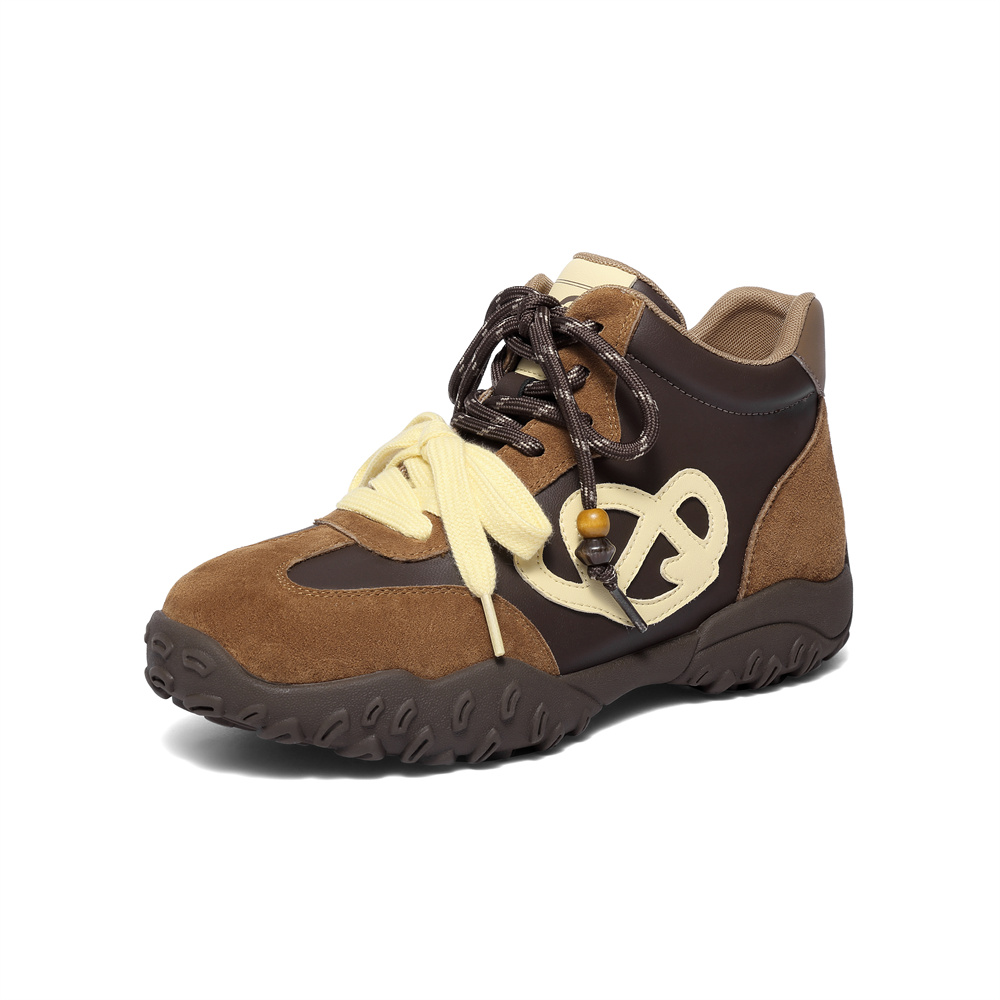 森达高帮鞋女2025冬季新款商场同款户外德训休闲鞋XTW01DD5