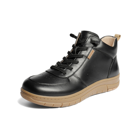 森达休闲靴女2025冬新商场同款潮流户外厚底皮短靴4BK46DD5