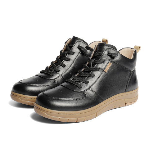 森达休闲靴女2025冬新商场同款潮流户外厚底皮短靴4BK46DD5