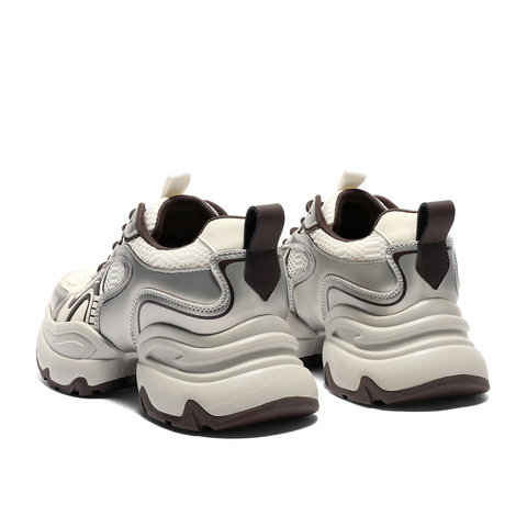 森达网面鞋女2025秋新商场同款拼接厚底休闲老爹鞋XRW01CM5