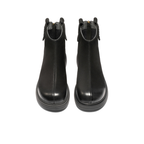 森达休闲靴女2025冬新商场同款时尚显瘦潮流短靴XTF01DD5