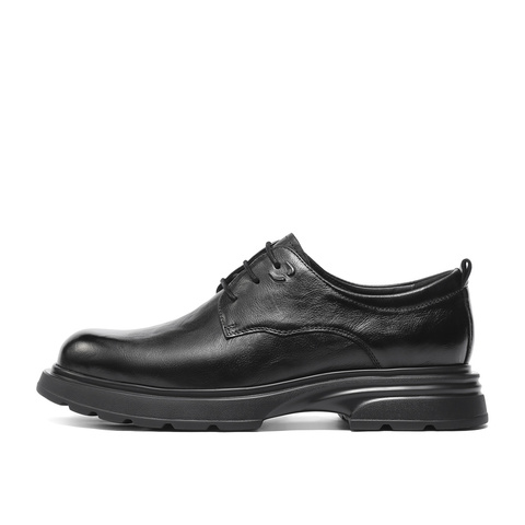 森达休闲皮鞋男2025冬新商场同款厚底舒适单鞋2AN01DM5