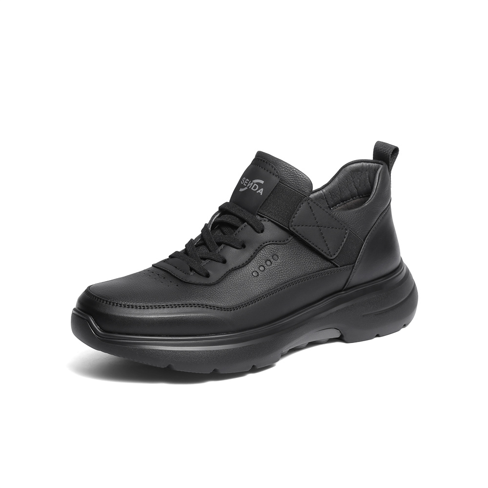 森达健步鞋男2025冬新商场同款运动风厚底休闲鞋1ZP01DM5