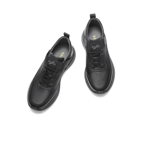 森达健步鞋男2025冬新商场同款运动风厚底休闲鞋1ZP01DM5