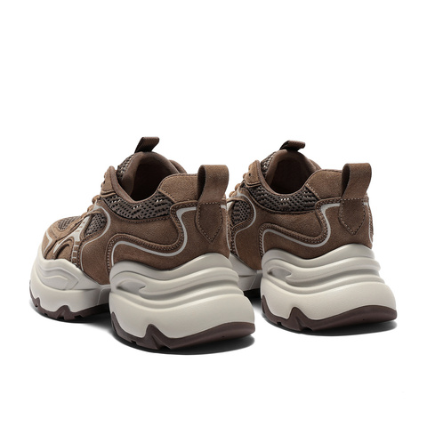 森达网面鞋女2025秋新商场同款拼接厚底休闲老爹鞋XRW01CM5