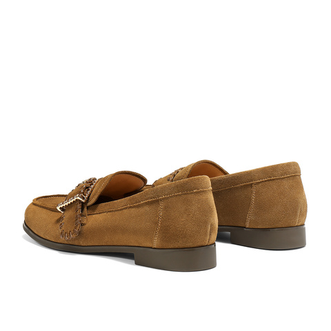 森达乐福鞋女2025秋新简约皮带扣一脚蹬平跟单鞋ZTH91CA5