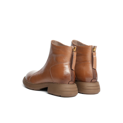 森达休闲靴女2025冬季新款商场同款时尚软面短靴XRL01DD5