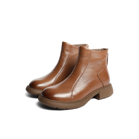 森达休闲靴女2025冬季新款商场同款时尚软面短靴XRL01DD5