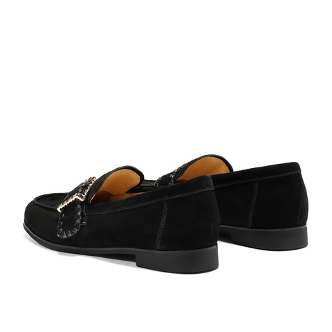 森达乐福鞋女2025秋新简约皮带扣一脚蹬平跟单鞋ZTH91CA5