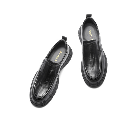 森达休闲皮鞋男2025冬新商场同款简约商务休闲鞋1ZE02DM5