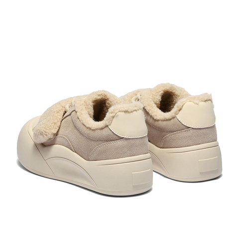 森达毛毛鞋女2025冬新商场同款户外保暖厚底休闲鞋XUT01DM5