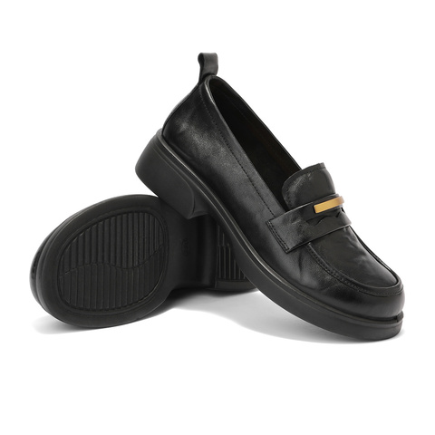 森达乐福鞋女2025秋季新款通勤一脚蹬软面厚底单鞋WP042CA5