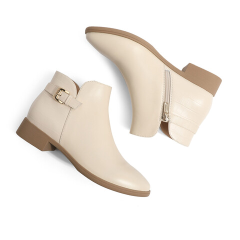 森达时装靴女2025冬新商场同款潮流休闲短靴4T647DD5