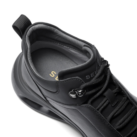 森达休闲靴男2025冬新时尚运动风厚底休闲高帮鞋VD012DD5