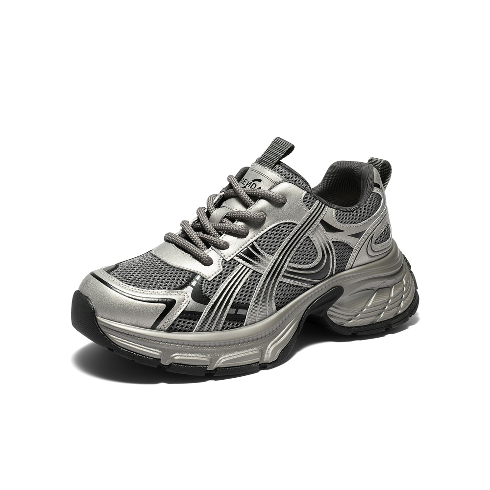 森达老爹鞋女2025季新商场同款网面厚底户外休闲鞋XVE01DM5