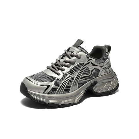 森达老爹鞋女2025季新商场同款网面厚底户外休闲鞋XVE01DM5