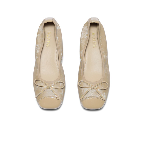 森达时装鞋女2025秋季新款知性通勤粗跟浅口单鞋WP045CQ5