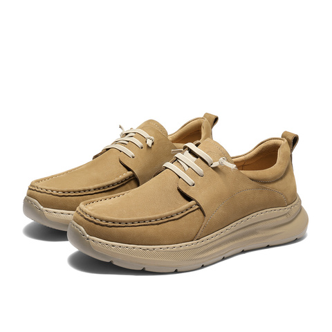 森达休闲皮鞋男2025秋新商场同款简约舒适商务休闲鞋2BL01CM5