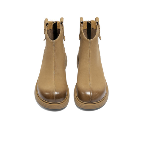 森达休闲靴女2025冬新商场同款时尚显瘦潮流短靴XTF01DD5