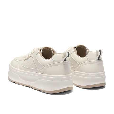 森达小白鞋女2025秋季新款厚底增高户外休闲板鞋WP049CM5