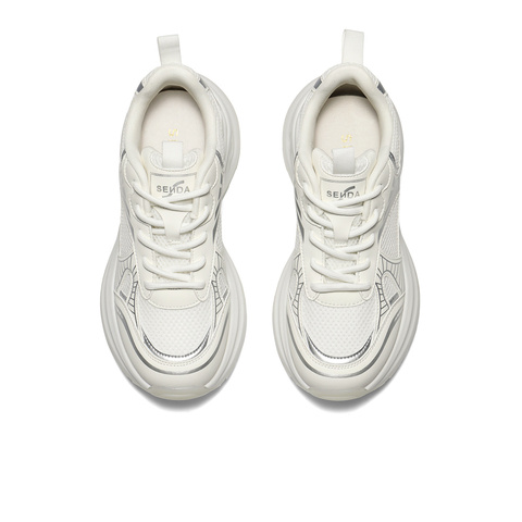 森达老爹鞋女2025秋季新款网面运动风厚底休闲鞋WP038CM5