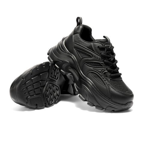 森达老爹鞋女2025秋新户外运动风网面厚底休闲鞋WP055CM5