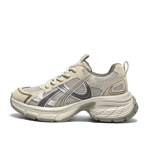 森达老爹鞋女2025季新商场同款网面厚底户外休闲鞋XVE01DM5