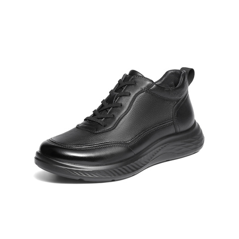 森达皮靴男2025冬新商场同款简约厚底舒适休闲短靴1ZL01DD5