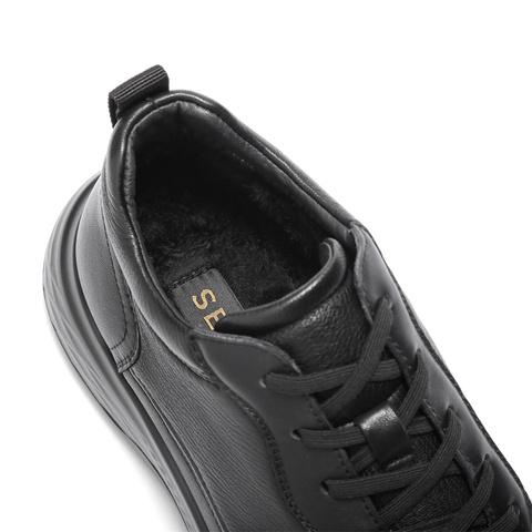 森达皮靴男2025冬新商场同款简约厚底舒适休闲短靴1ZL01DD5