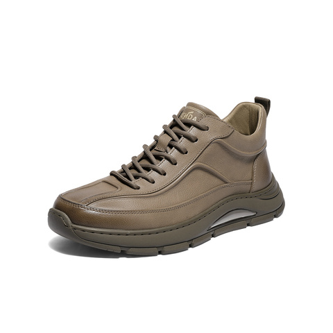 森达高帮鞋男2025冬季新款户外运动风厚底休闲短靴VD011DD5