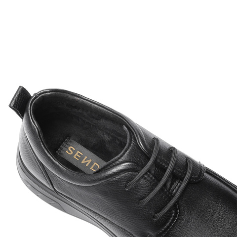 森达皮靴男2025冬季新款商场同款简约厚底休闲短靴1ZC01DD5