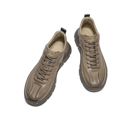 森达高帮鞋男2025冬季新款户外运动风厚底休闲短靴VD011DD5