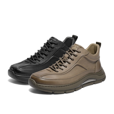 森达高帮鞋男2025冬季新款户外运动风厚底休闲短靴VD011DD5