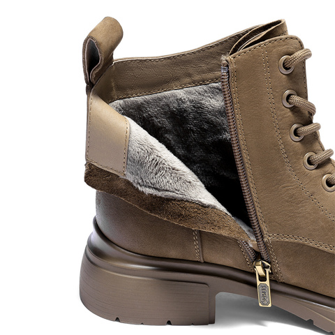 森达马丁靴女2025冬季新款商场同款户外徒步休闲短靴XSZ01DD5