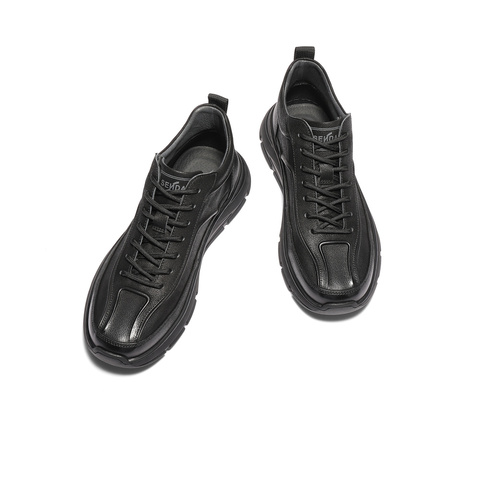 森达高帮鞋男2025冬季新款户外运动风厚底休闲短靴VD011DD5