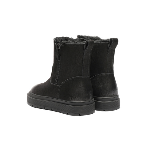 森达雪地靴女2025冬新商场同款户外保暖时尚休闲短皮靴XTZ01DD5