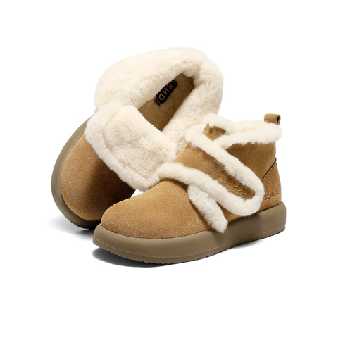 森达雪地靴女2025冬新商场同款舒适保暖户外短靴XTD01DD5