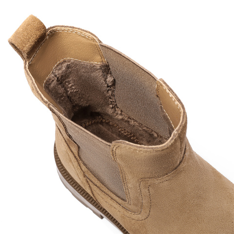 森达切尔西靴女2025冬新商场同款英伦潮流休闲短靴XVM01DD5