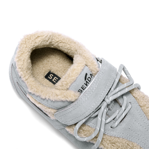 森达毛毛鞋女2025冬季新款舒适保暖平底户外休闲鞋ZTI23DM5