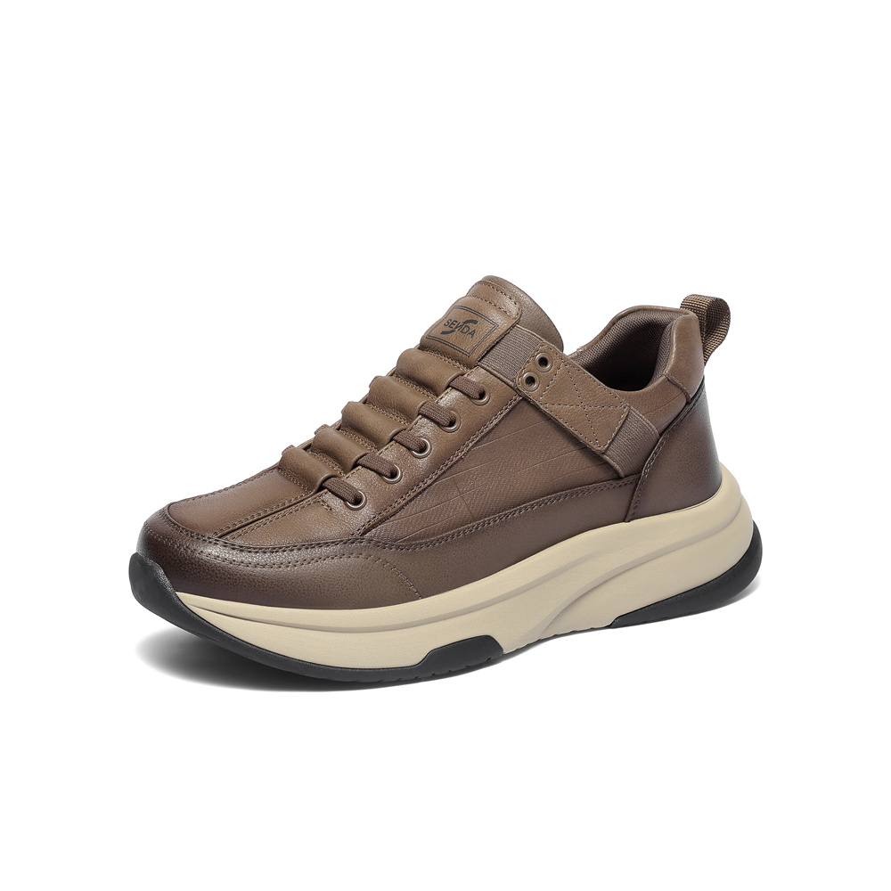 森达休闲靴男2025冬季新款商场同款运动风厚底短靴1ZS01DD5