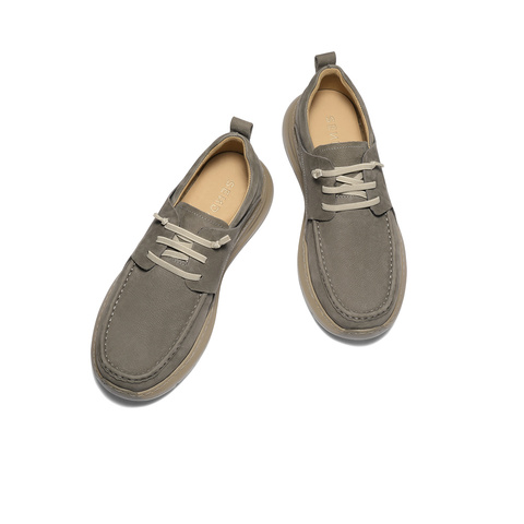 森达休闲皮鞋男2025秋新商场同款简约舒适商务休闲鞋2BL01CM5