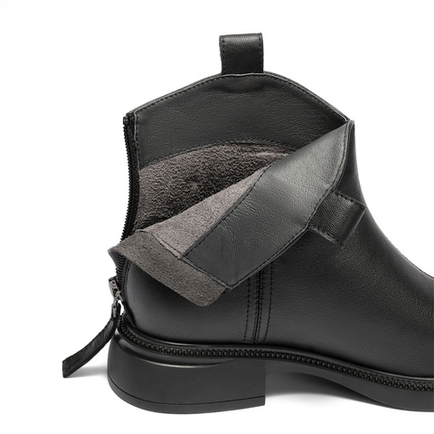 森达时装靴女2025冬新商场同款软面真皮休闲短靴XRU01DD5