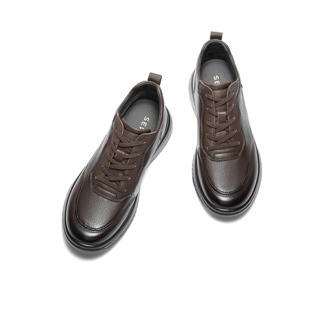 森达皮靴男2025冬新商场同款简约厚底舒适休闲短靴1ZL01DD5