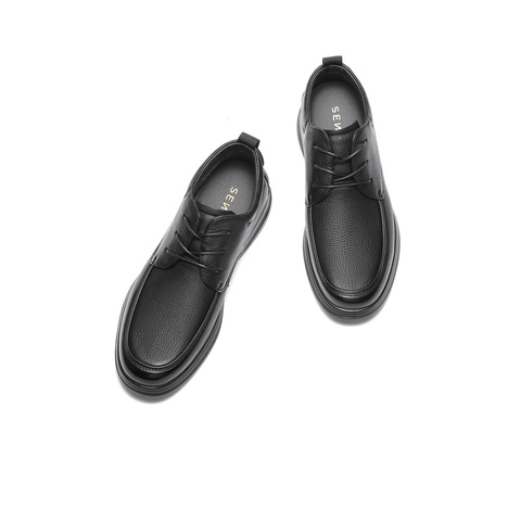 森达休闲皮鞋男2025冬新商场同款舒适软面平底单鞋1ZD01DM5