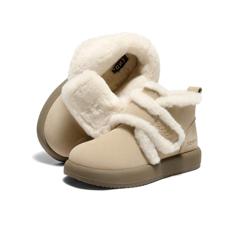 森达雪地靴女2025冬新商场同款舒适保暖户外短靴XTD01DD5